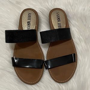Sam & Libby Black Straps Women Sandals Size 7.5